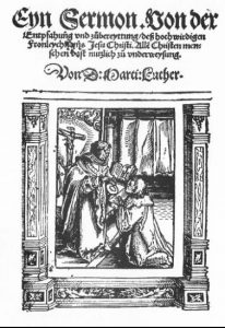 1523. a gravüür kujutab suure tõenäosusega Lutherit armulauda jagamas (Piepkorn 1987: ill. 27)